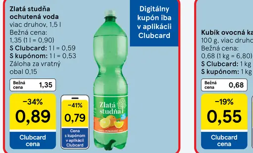 Zlatá studňa ochutená voda