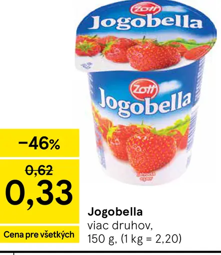 Jogobella jogurt viac druhov