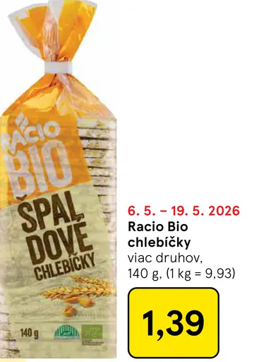 Racio Bio špaldové chlebíčky