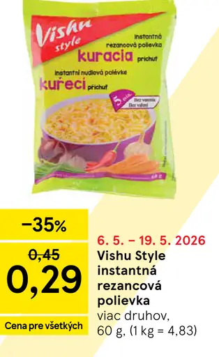 Vishu Style instantná rezancová polievka kura