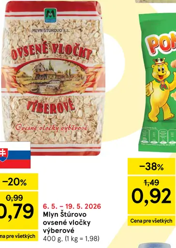 Mlyn Štúrovo Ovsené vločky výberové