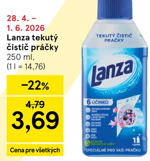 Lanza tekutý čistič práčky