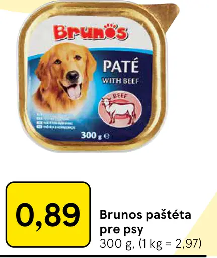 Brunos paštéta pre psy