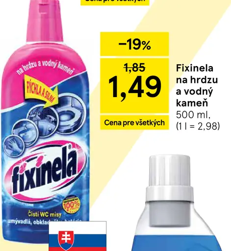 Fixinela Na hrdzu a vodný kameň