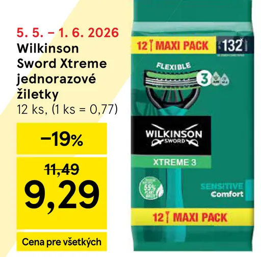Wilkinson Sword Xtreme jednorazové žiletky