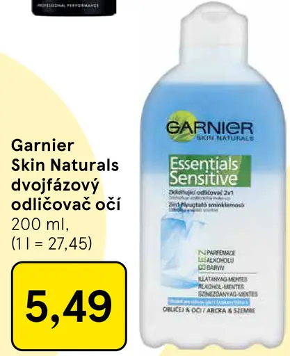 GARNIER SKIN NATURALS, dvojfázový odličovač očí