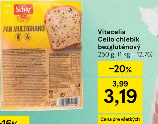 Vitacelia Celio chlebík bezgluténový