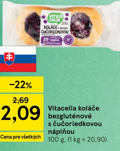 Vitacelia koláče bezgluténové s čučoriedkovou náplňou