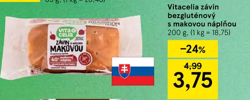 Vitacelia závin bezgluténový s makovou náplňou