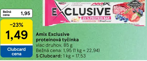 Amix Exclusive proteínová tyčinka viac druhov
