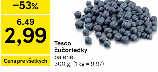 Tesco čučoriedky