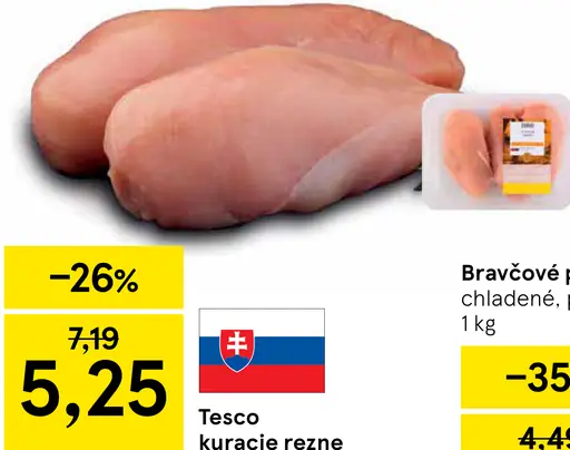 Tesco kuracie rezne chladené