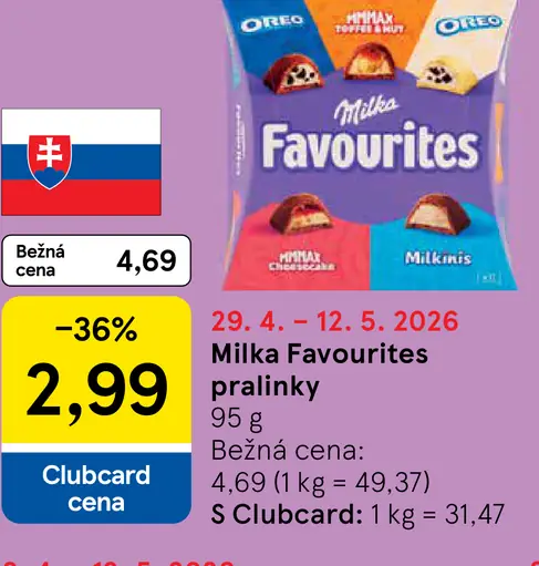 Milka Favourites pralinky