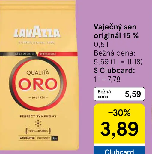 Lavazza Qualita Oro Pražená zrnková káva