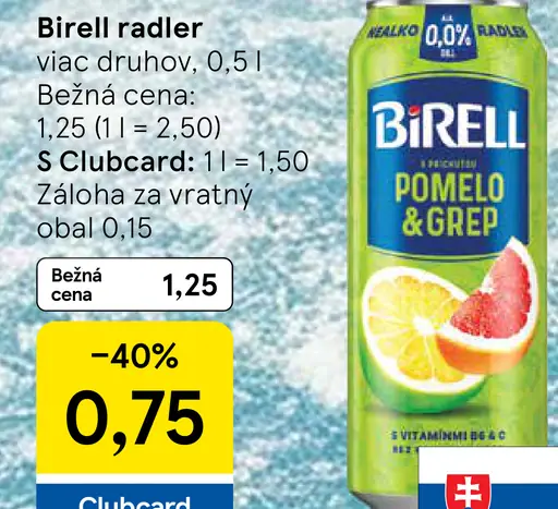Birell Radler pomelo & grep
