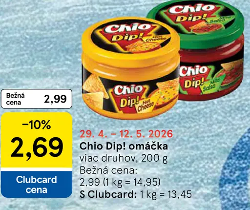 Chio Dip! omáčka rôzne druhy