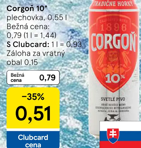 Corgoň 10° plechovka