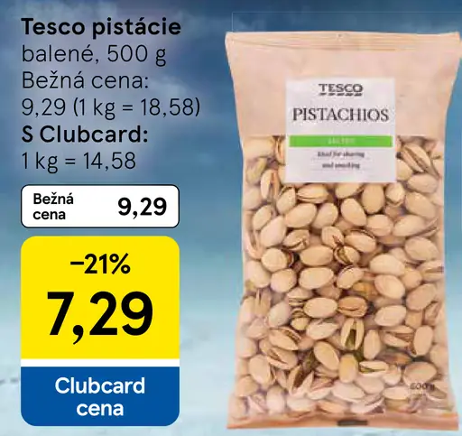 Tesco pistácie