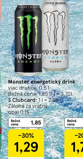 Monster energetický drink viac druhov