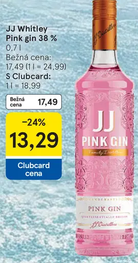 JJ Whitley Pink Cherry Gin 38%