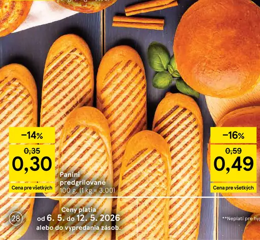 Panini predgrilované