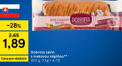Dobrota Závin s makovou náplňou