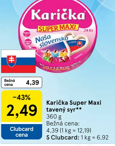 Karička Super Max tavený syr