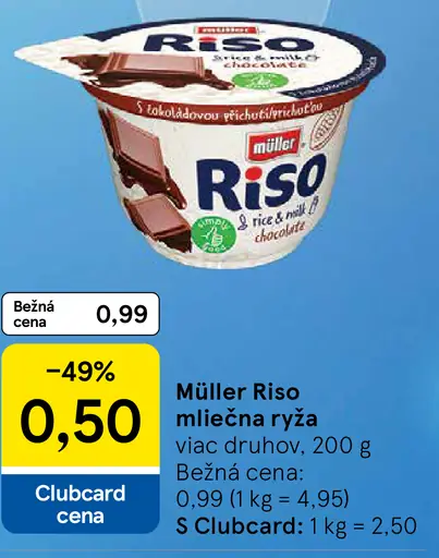 Müller Riso mliečna ryža rôzne druhy