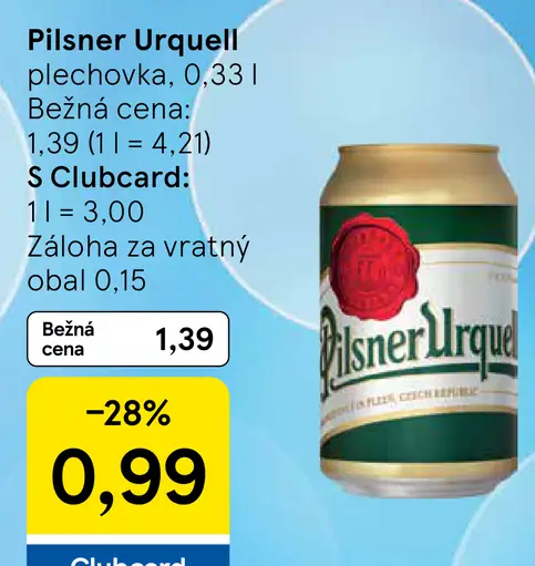 Pilsner Urquell plechovka