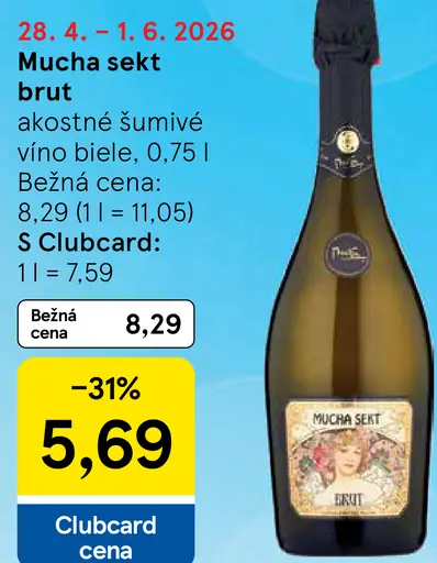 Mucha sekt brut