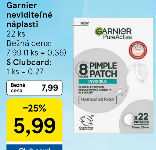 Garnier neviditeľné náplasti na akné