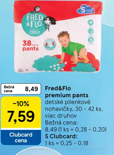 Fred&Flo premium pants detské plienkové nohavičky veľkosť 30–42 ks