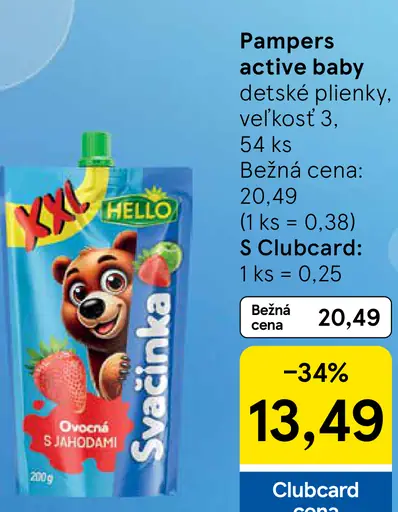 Pampers plienky veľkosť 3 Active Baby