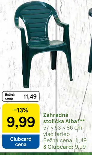 Záhradná stolička Alba