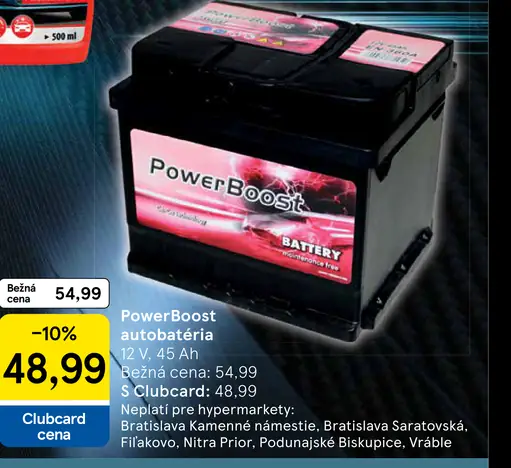 PowerBoost autobatéria 12 V 45 Ah