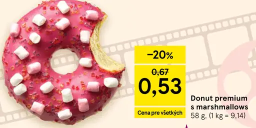 Donut premium s marshmallows