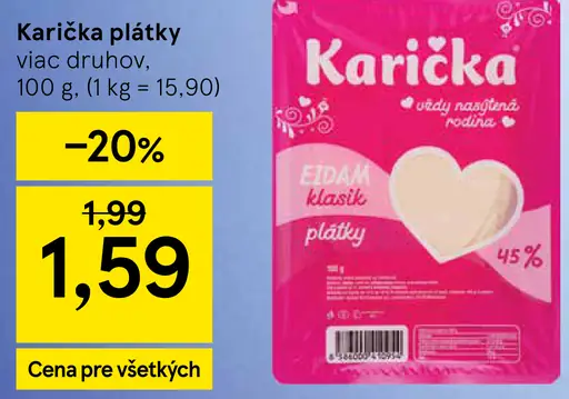 Karička plátky syrové