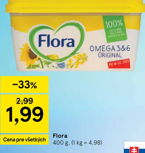 Flora Omega 3&6 rastlinný margarín original