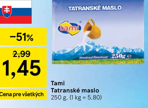 Tami Tatranské maslo