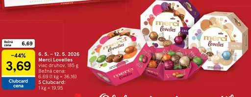 Merci Lovelies čokoládové pralinky rôzne druhy
