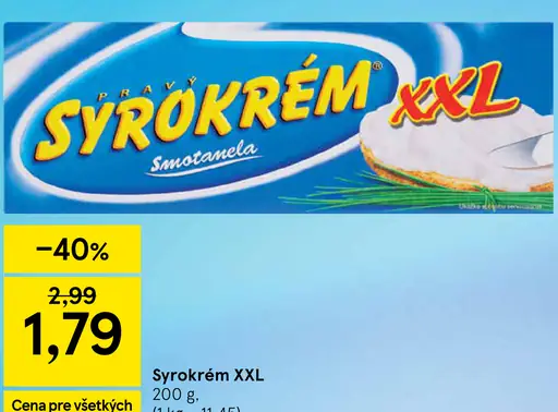 Syrökrém Smotanela XXL