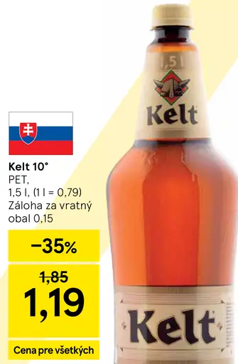 Kelt 10° svetlé výčapné pivo