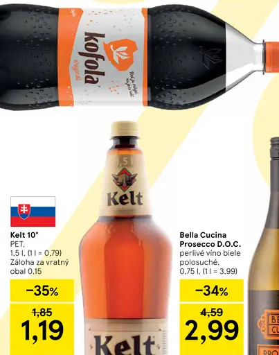 Bella Cucina Prosecco D.O.C. perlivé víno biele polosuché