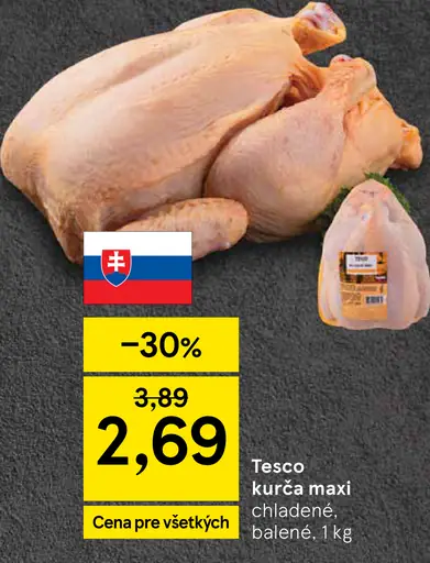 Tesco kurča maxi chladené