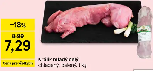 Králik mladý celý chladený, balený