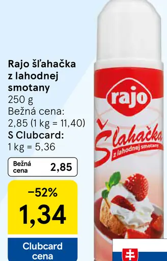Rajo Šľahačka z lahodnej smotany