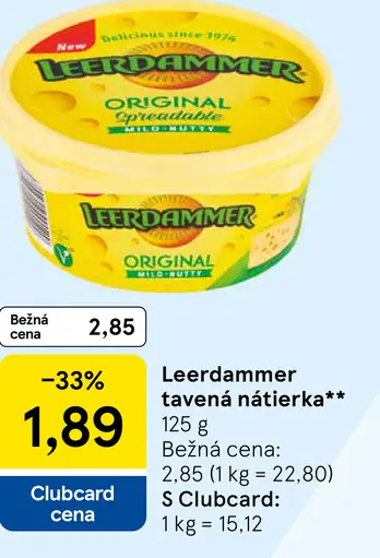 Leerdammer tavená nátierka