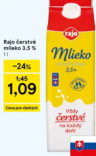 Rajo čerstvé mlieko 3,5%