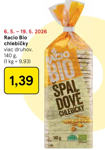 Racio Bio chlebíčky Špalďové viac druhov