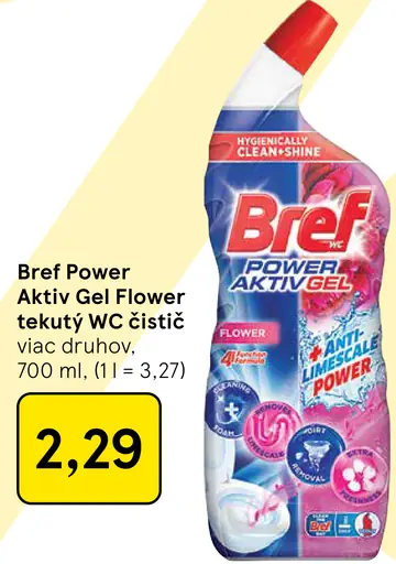 Bref Power Aktiv Gel Flower tekutý WC čistič